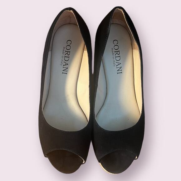 Cordani Black Suede Leather Heels | Size 7.5 - Picture 6 of 8